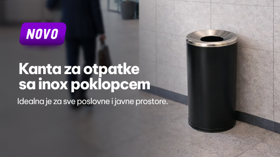 Kante za otpatke sa inox poklopce,