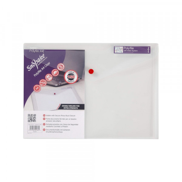 Fascikla pismo Snopake Polyfile A4, prozirna