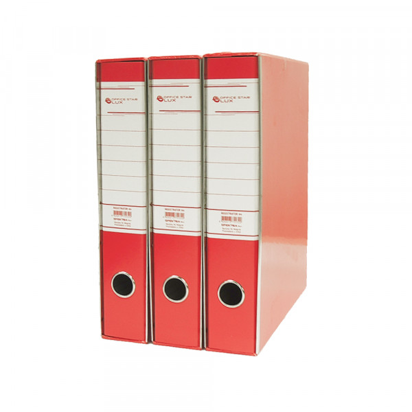Registrator  A4 50mm sa metalnim ojačanjem plastificiran - Crvena