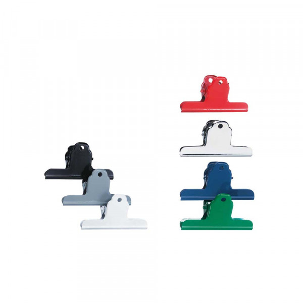 Štipaljka za papir metalna 125mm - Crna