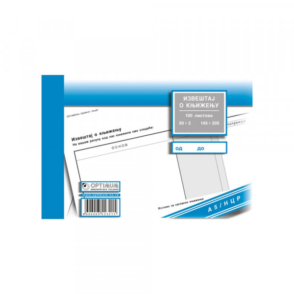 Nalog za knjiženje 2 para A5