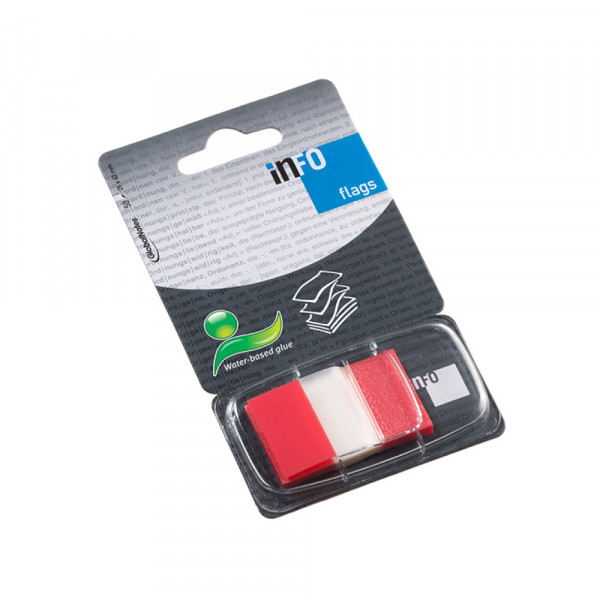 Page marker Info Notes info flags transparent 25x43mm, 50 listića - Crvena