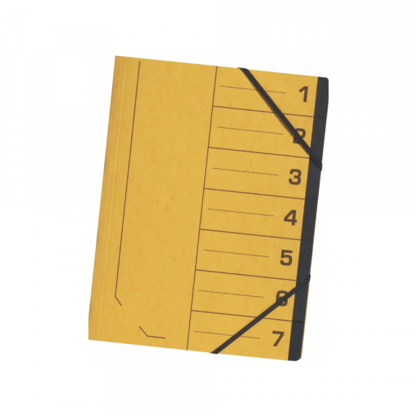 Fascikla O+CO sa gumicom i 7 pregrada - Žuta