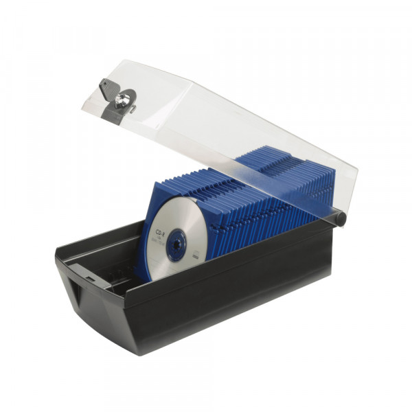 Kutija za CD/DVD 60 mesta sa ključem - Crna