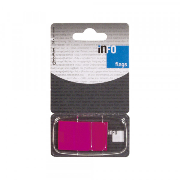 Page marker Info flags 25,4x43,2mm 50 listića - Roze
