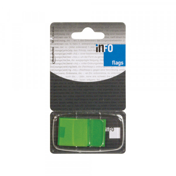 Page marker Info flags 25,4x43,2mm 50 listića - Zelena