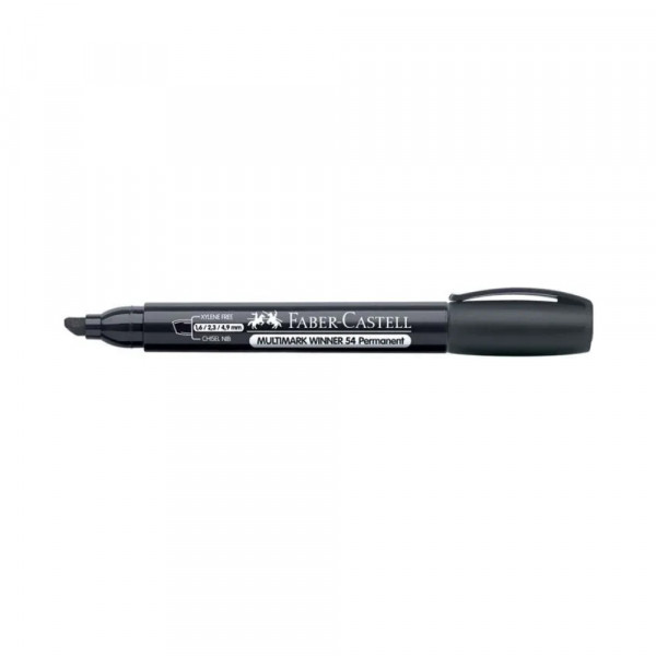 Permanent marker Faber Castell Winner kosi vrh - Crna