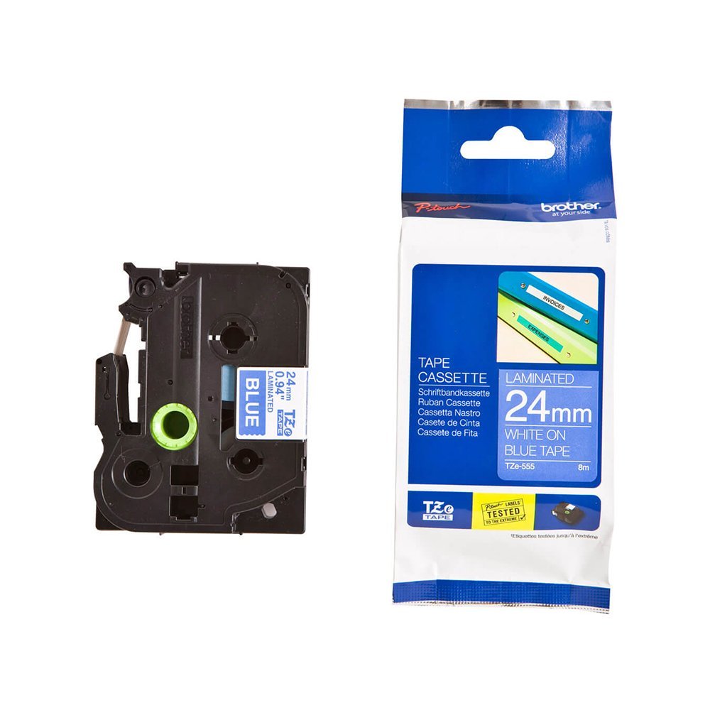 Traka Brother TZe555 24mm belo na plavo