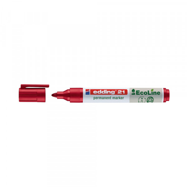 Permanent marker Edding E-21 EcoLine 1.5-3mm - Crvena