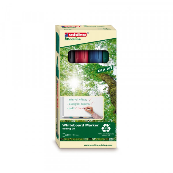Board marker Edding E-28 EcoLine 1.5-3mm set 1/4