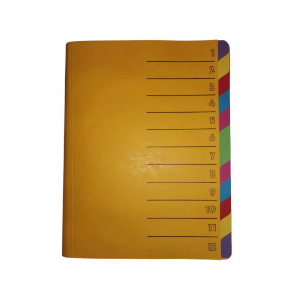 Fascikla O+CO sa gumicom i 12 pregrada - Žuta