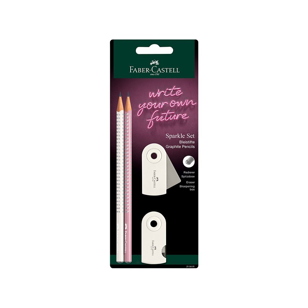 Grafitna olovka Faber Castell Polyblister Sparkle B 1/4 - Coconut Milk