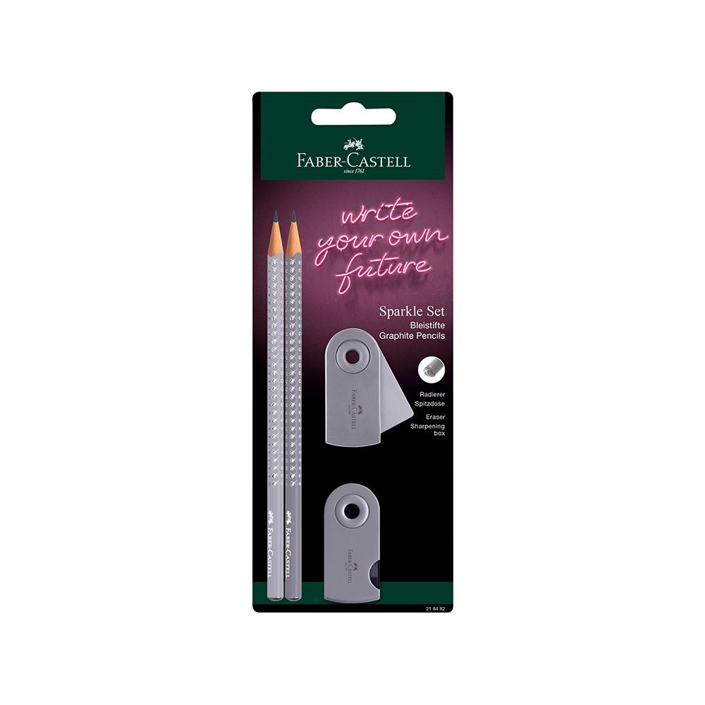 Grafitna olovka Faber Castell Polyblister Sparkle B 1/4 - Dapple Gray