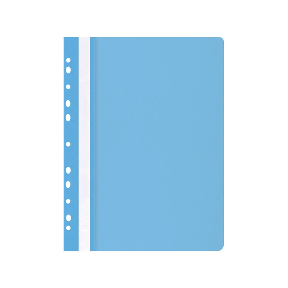 Fascikla PVC sa polumehanikom i perforacijom Donau - Svetlo plava