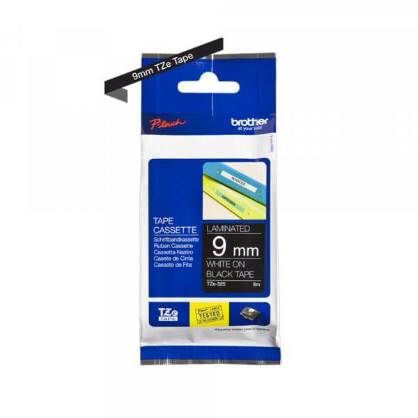 Traka Brother TZe325 9mm belo na crno