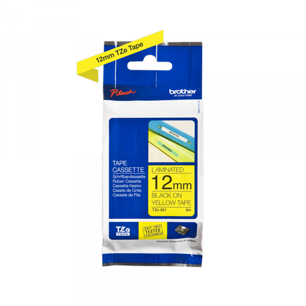 Traka Brother  TZe631 12mm crno na žuto