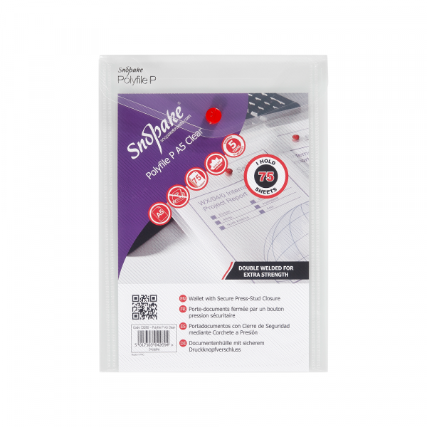 Fascikla pismo Snopake Superline Clear A5 uspravna