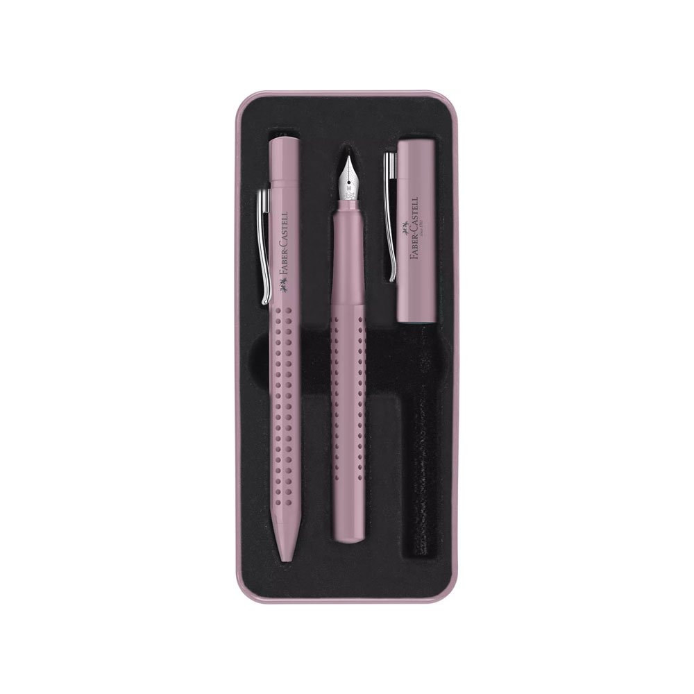 Set Faber Castell Grip 2010 hemijska olovka + naliv pero M - Roze