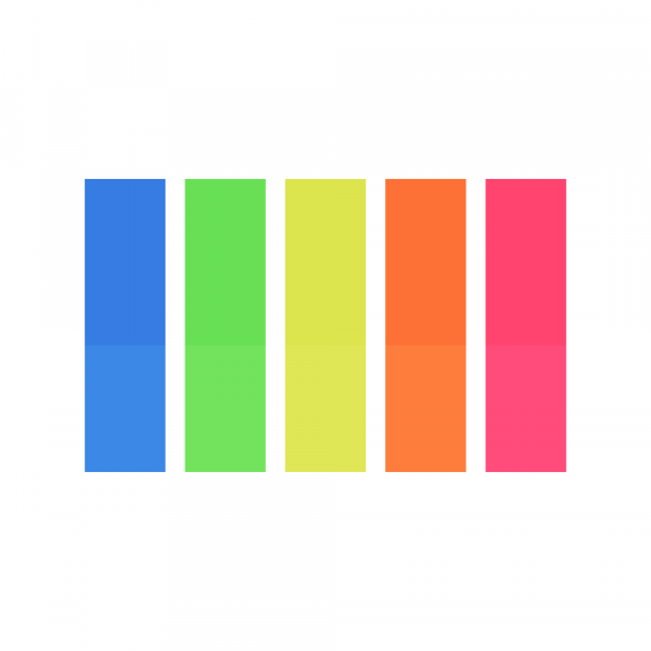 Indeksi pravougaoni PVC 12mm x 45mm 5x25 kom