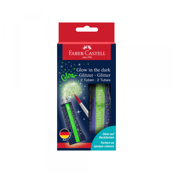 Glitter u tubi Faber Castell Glow in dark 12 ml 1/2