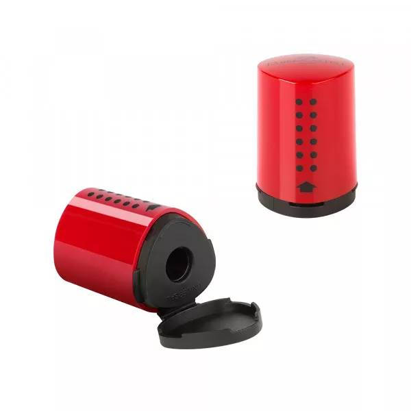 Rezač Grip Faber Castell mini - Crvena