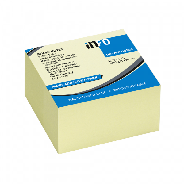 Samolepljivi listići Info Notes 440 lis, 75x75mm jako lepljivi