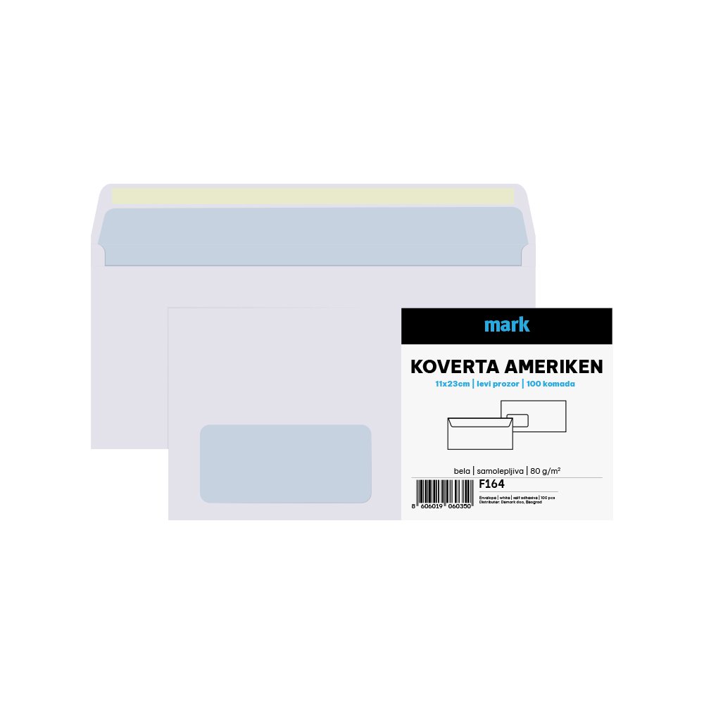 Koverta ameriken mark LP 11x23cm 100 kom