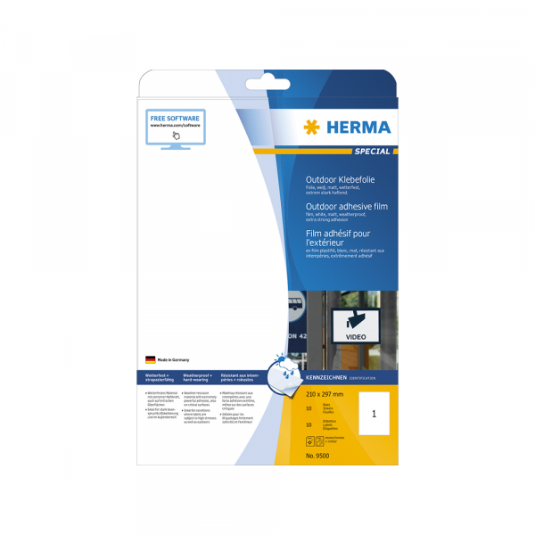 Etikete Herma Outdoor 210x298 A4 1/1 - Bela