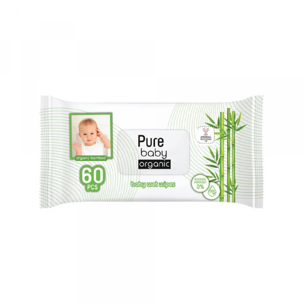 Maramice vlažne Pure Organic  60/1