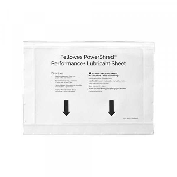 Listići za podmazivanje uništivača Fellowes PowerShred 1/10