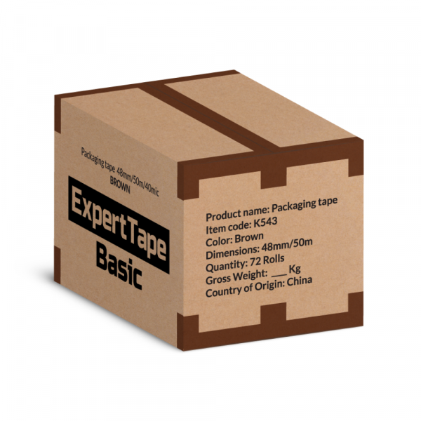 Samolepljiva traka ExpertTape Basic 48x50 /40 mikrona/ mat - 1 kutija (72 trake)