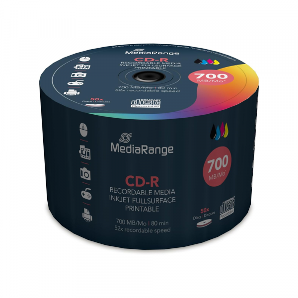 CD-R Mediarange Printable MR208 1/50 u celofanu