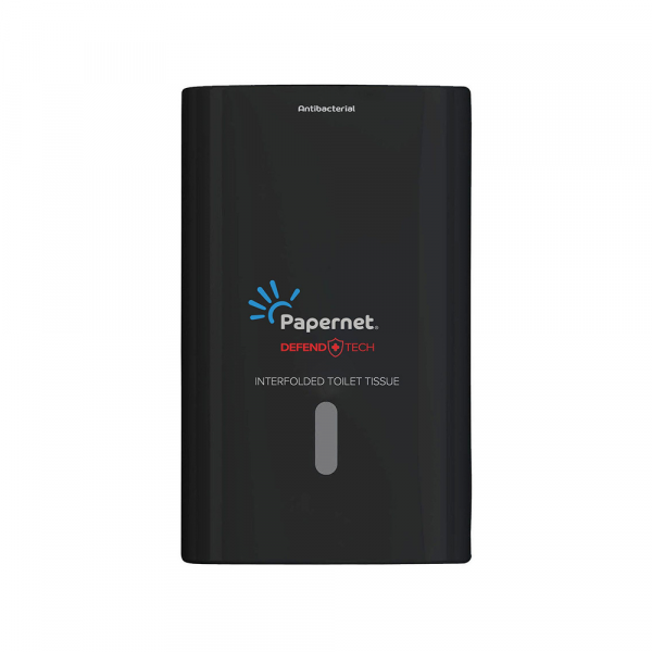 Dispenzer za složivi toalet papir Papernet Defend Tech - Crna