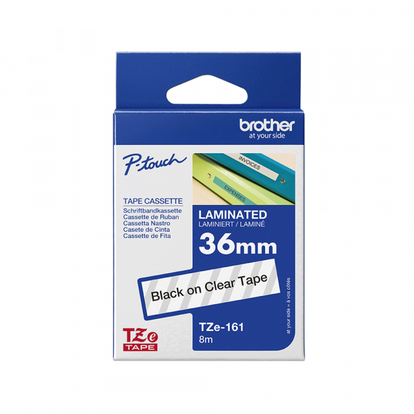 Traka Brother TZe161 36mm crno na providno