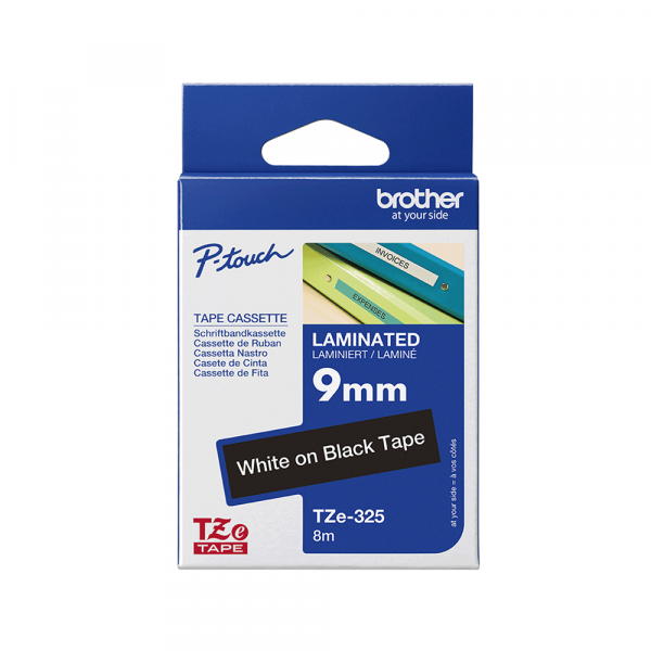 Traka Brother TZe325 9mm belo na crno