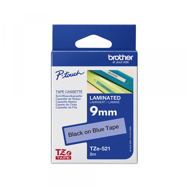 Traka Brother TZe521 9mm crno na plavo
