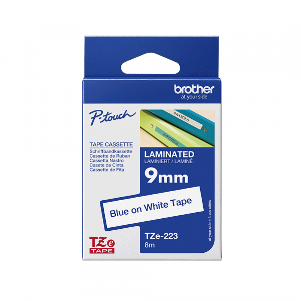 Traka Brother TZe223 9mm plavo na belo