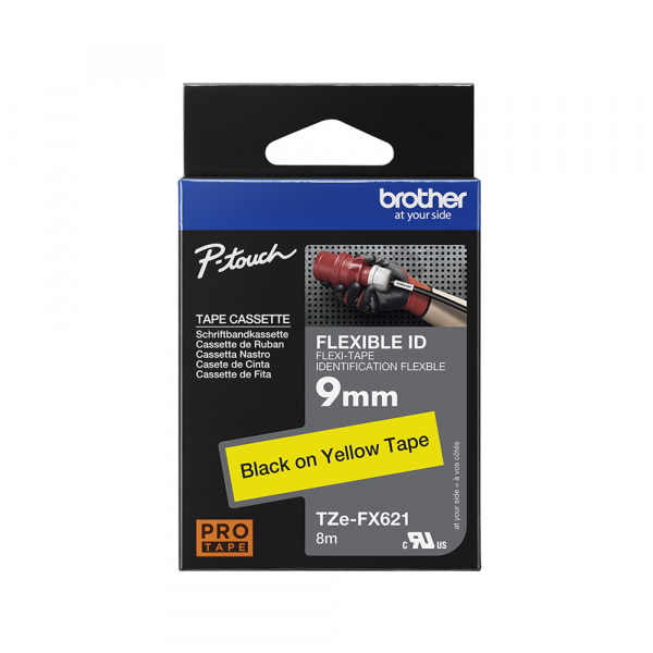 Traka Brother TZeFX621 fleksibilna 9mm crno na žuto