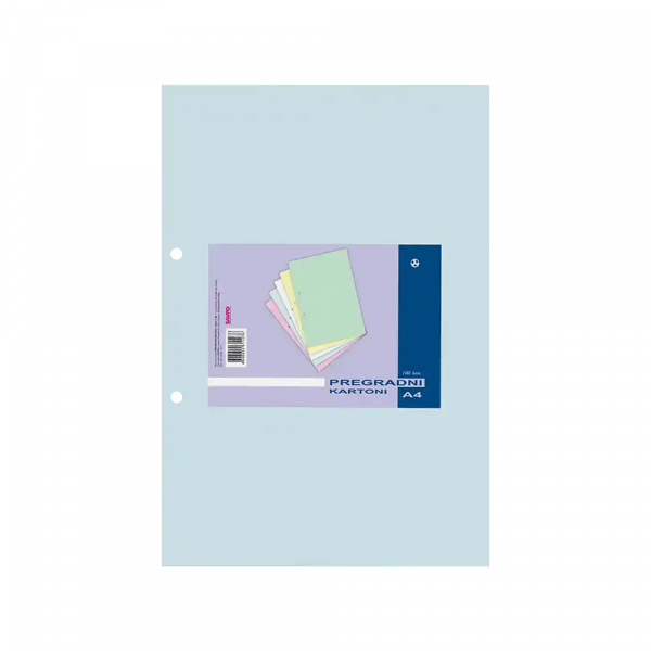 Pregradni karton A4  295x230mm 1/100 - Plava