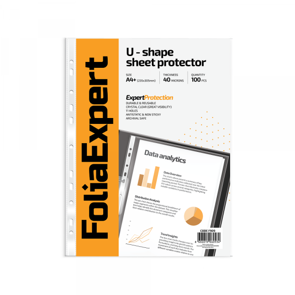 U folija FoliaExpert 40mic A4+ Crystal 1/100
