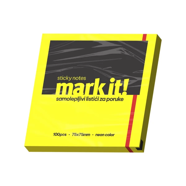 Samolepljivi listići Mark 100lis, 75x75mm Neon