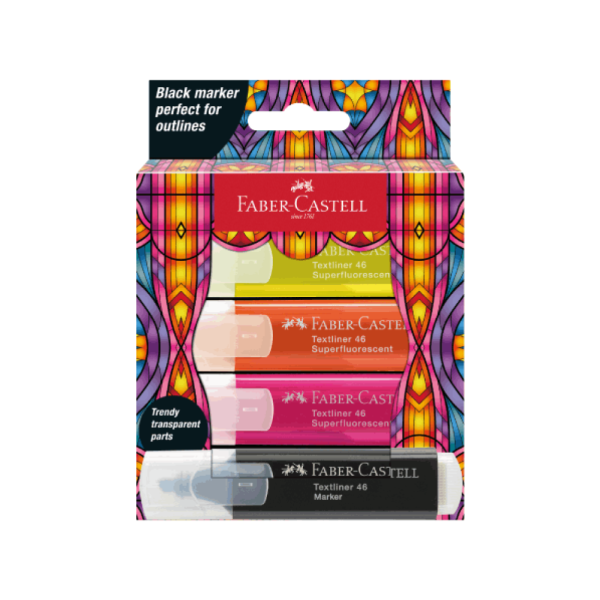 Signir Faber Castell set Glassy neon 1/4