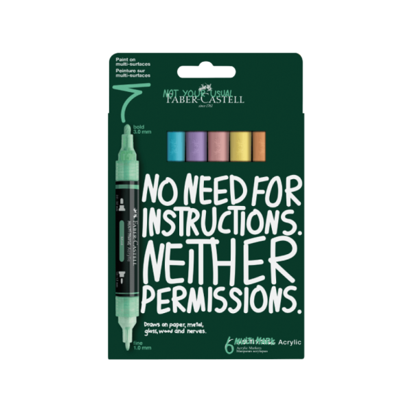 Marker akrilni Faber-Castell Pastel Set 1/6