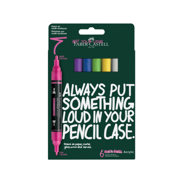 Marker akrilni Faber-Castell Vibrant Set 1/6