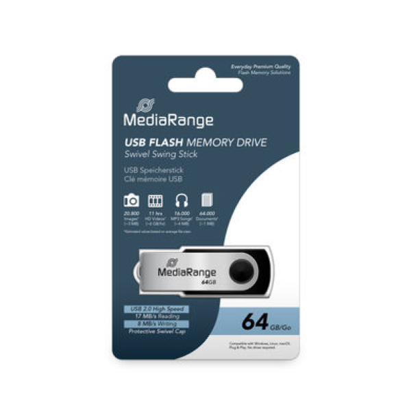 Flash USB 64GB  Mediarange 2.0