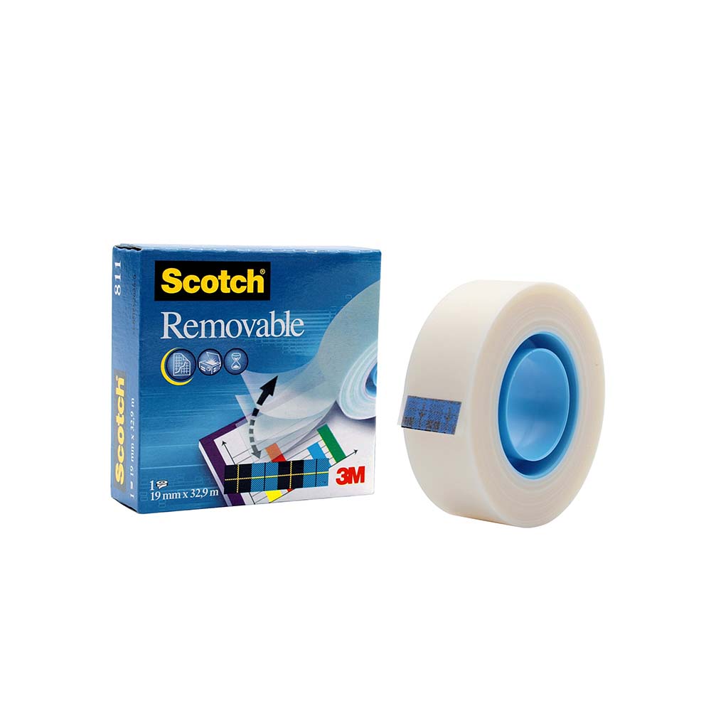 Lepljiva traka Scotch Removable 811 19mm x 33m