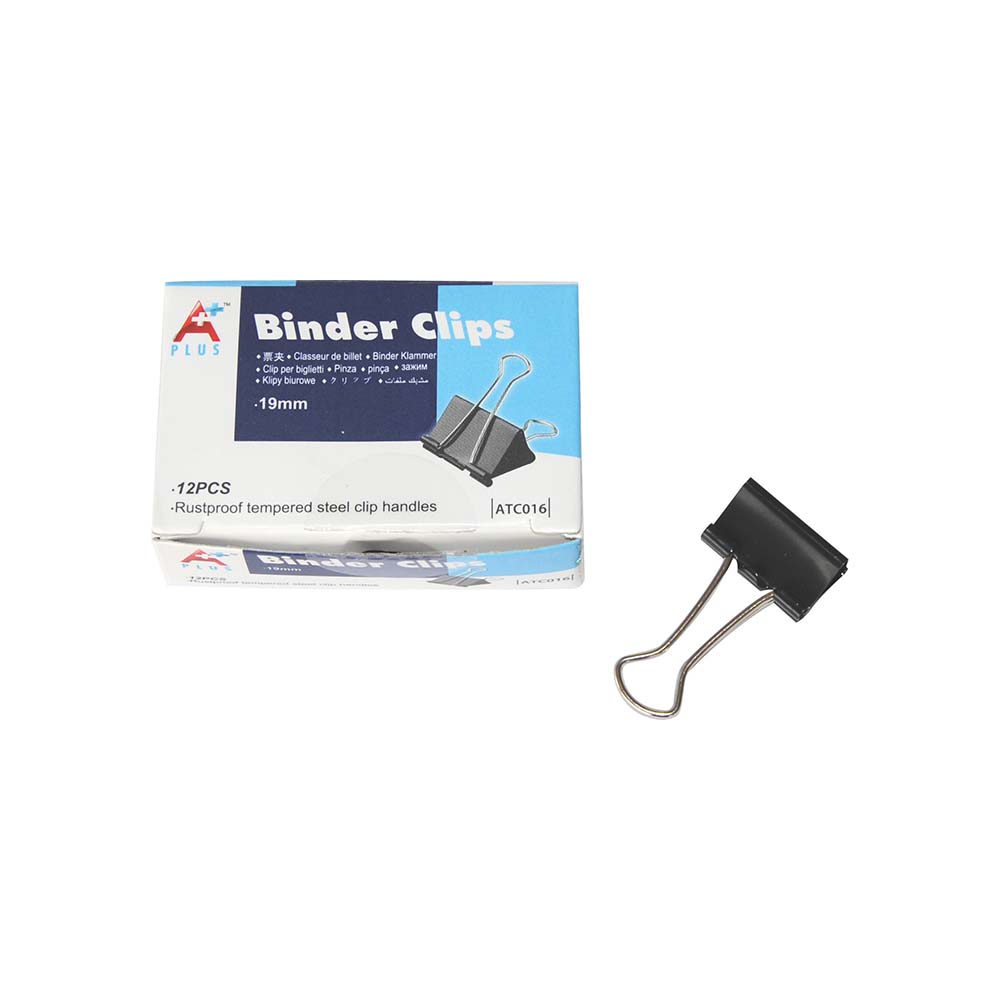 Štipaljke za papir A Plus 1/12 - 19mm
