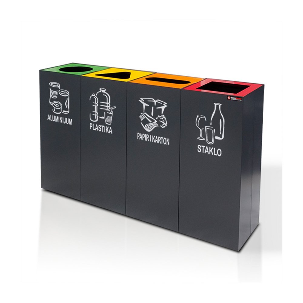 Set kanti za reciklažu EKO antracit