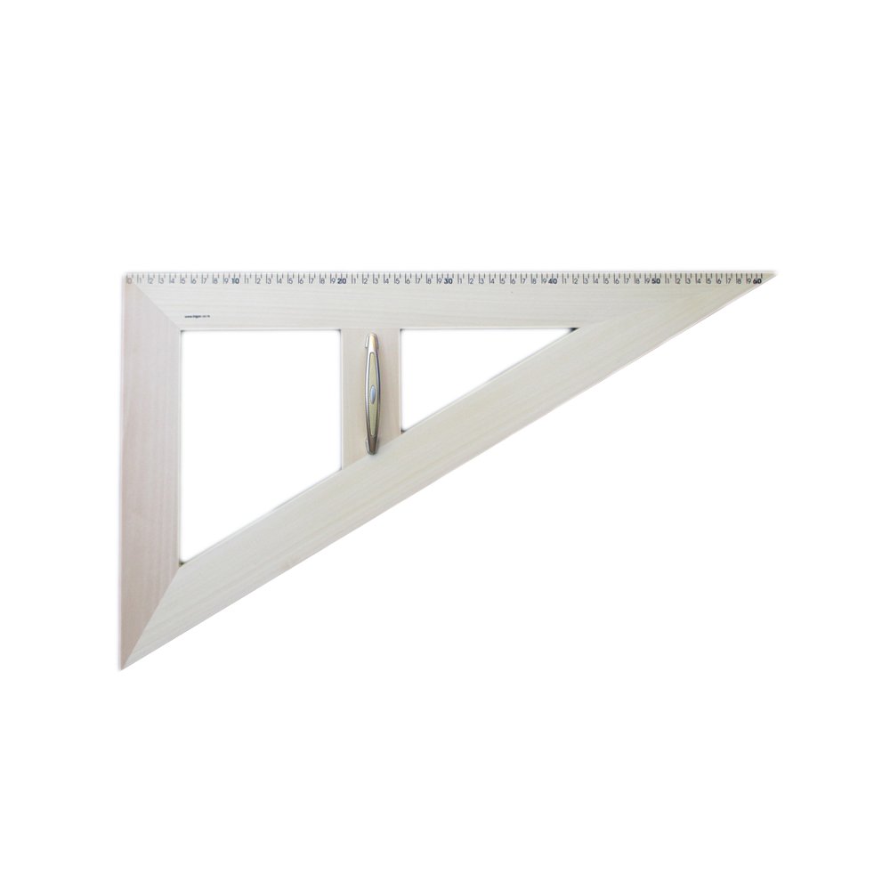 Trougao školski drveni sa magentima 30/60