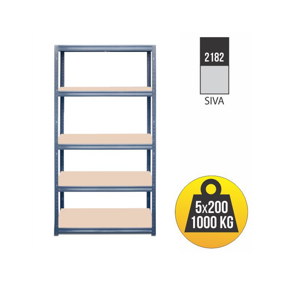 Polica metal-medijapan 180x90x40